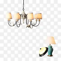 白色欧式简约灯具装饰-空若网 白色欧式简约灯具装饰-空若网