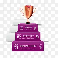 台阶上的奖杯素材-空若网 台阶上的奖杯素材-空若网