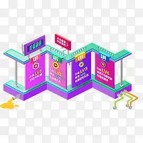 活动扁平立体设计素材-空若网 活动扁平立体设计素材-空若网