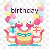 多脚怪兽生日贺卡-空若网 多脚怪兽生日贺卡-空若网