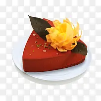 红色三角形蛋糕-空若网 红色三角形蛋糕-空若网