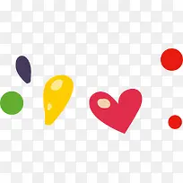 多彩漂浮爱心-空若网 多彩漂浮爱心-空若网