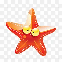 橙色卡通海星-空若网 橙色卡通海星-空若网