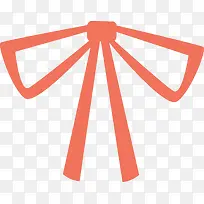 橙色卡通蝴蝶结-空若网 橙色卡通蝴蝶结-空若网