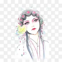 水墨京剧人物插画-空若网 水墨京剧人物插画-空若网