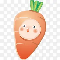 卡通创意水果可爱娃娃脸萝卜-空若网 卡通创意水果可爱娃娃脸萝卜-空若网