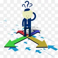 科技ppt思考人物插画-空若网 科技ppt思考人物插画-空若网