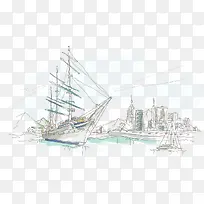 手绘游轮-空若网 手绘游轮-空若网