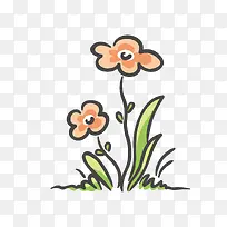 彩色手绘花朵-空若网 彩色手绘花朵-空若网