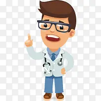 卡通手绘医师节医生人物插画-空若网 卡通手绘医师节医生人物插画-空若网