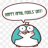 卡通手绘愚人节可爱小鸟-空若网 卡通手绘愚人节可爱小鸟-空若网