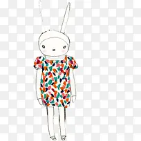 卡通可爱兔妈妈-空若网 卡通可爱兔妈妈-空若网