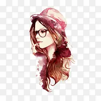 水彩少女-空若网 水彩少女-空若网