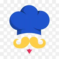 彩色扁平化厨师帽子元素-空若网 彩色扁平化厨师帽子元素-空若网