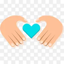 卡通手绘爱心手势-空若网 卡通手绘爱心手势-空若网