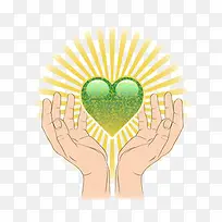 金色纹样爱心手势-空若网 金色纹样爱心手势-空若网