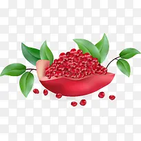 矢量红色石榴素材-空若网 矢量红色石榴素材-空若网