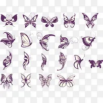 蝴蝶合集矢量图片-空若网 蝴蝶合集矢量图片-空若网