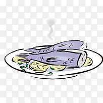 卡通手绘青鱼图案-空若网 卡通手绘青鱼图案-空若网