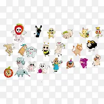 卡通动物矢量图集合-空若网 卡通动物矢量图集合-空若网