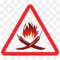 辣椒警示标志矢量图-空若网 辣椒警示标志矢量图-空若网