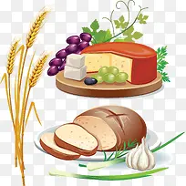 面包麦穗PNG矢量素材-空若网 面包麦穗PNG矢量素材-空若网