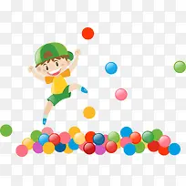 儿童节玩球的男孩-空若网 儿童节玩球的男孩-空若网