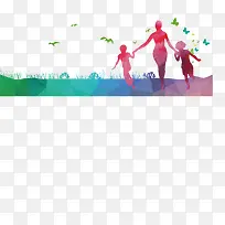 时尚炫酷儿童节剪影-空若网 时尚炫酷儿童节剪影-空若网