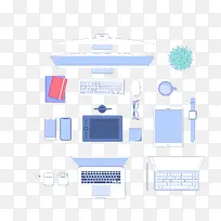 电脑俯视装饰素材图案-空若网 电脑俯视装饰素材图案-空若网