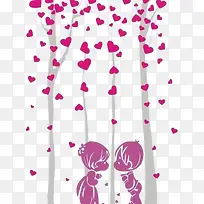 卡通爱情墙绘-空若网 卡通爱情墙绘-空若网