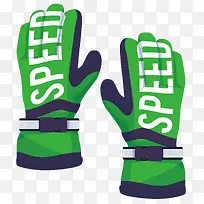 绿色运动保暖手套-空若网 绿色运动保暖手套-空若网