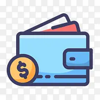 彩色扁平化钱包元素-空若网 彩色扁平化钱包元素-空若网