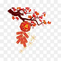 ��ɫ��÷��֦�ϵĵ���-������