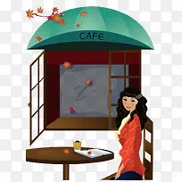 窗下看书的女性矢量-空若网 窗下看书的女性矢量-空若网