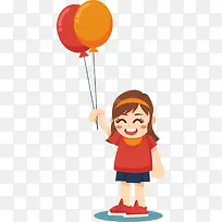 儿童节牵着气球的女孩-空若网 儿童节牵着气球的女孩-空若网