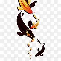 矢量中国风鲤鱼装饰-空若网 矢量中国风鲤鱼装饰-空若网