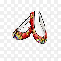 卡通手绘绣花鞋-空若网 卡通手绘绣花鞋-空若网