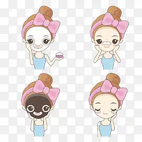 矢量做面膜的女孩-空若网 矢量做面膜的女孩-空若网