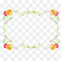 矢量手绘花朵边框-空若网 矢量手绘花朵边框-空若网