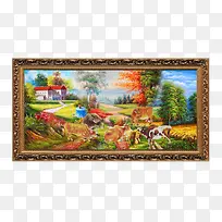 五牛图国画水彩画牛-空若网 五牛图国画水彩画牛-空若网