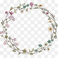 多彩清新花圈装饰图案-空若网 多彩清新花圈装饰图案-空若网