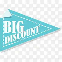 卡通蓝色三角形标签-空若网 卡通蓝色三角形标签-空若网