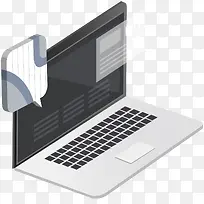 打开的笔记本立体插画-空若网 打开的笔记本立体插画-空若网