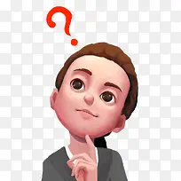 手绘疑问女孩-空若网 手绘疑问女孩-空若网