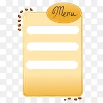 简单咖啡厅菜单素材矢量-空若网 简单咖啡厅菜单素材矢量-空若网