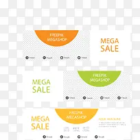 简洁销售banner矢量素材-空若网 简洁销售banner矢量素材-空若网