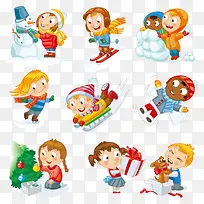 矢量圣诞节人物-空若网 矢量圣诞节人物-空若网