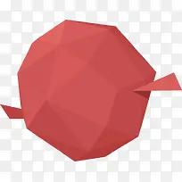 红色扁平化星球-空若网 红色扁平化星球-空若网