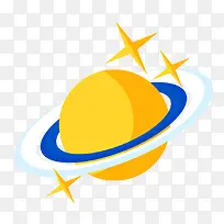 黄色扁平化星球元素-空若网 黄色扁平化星球元素-空若网