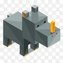 扁平化犀牛PNG下载-空若网 扁平化犀牛PNG下载-空若网